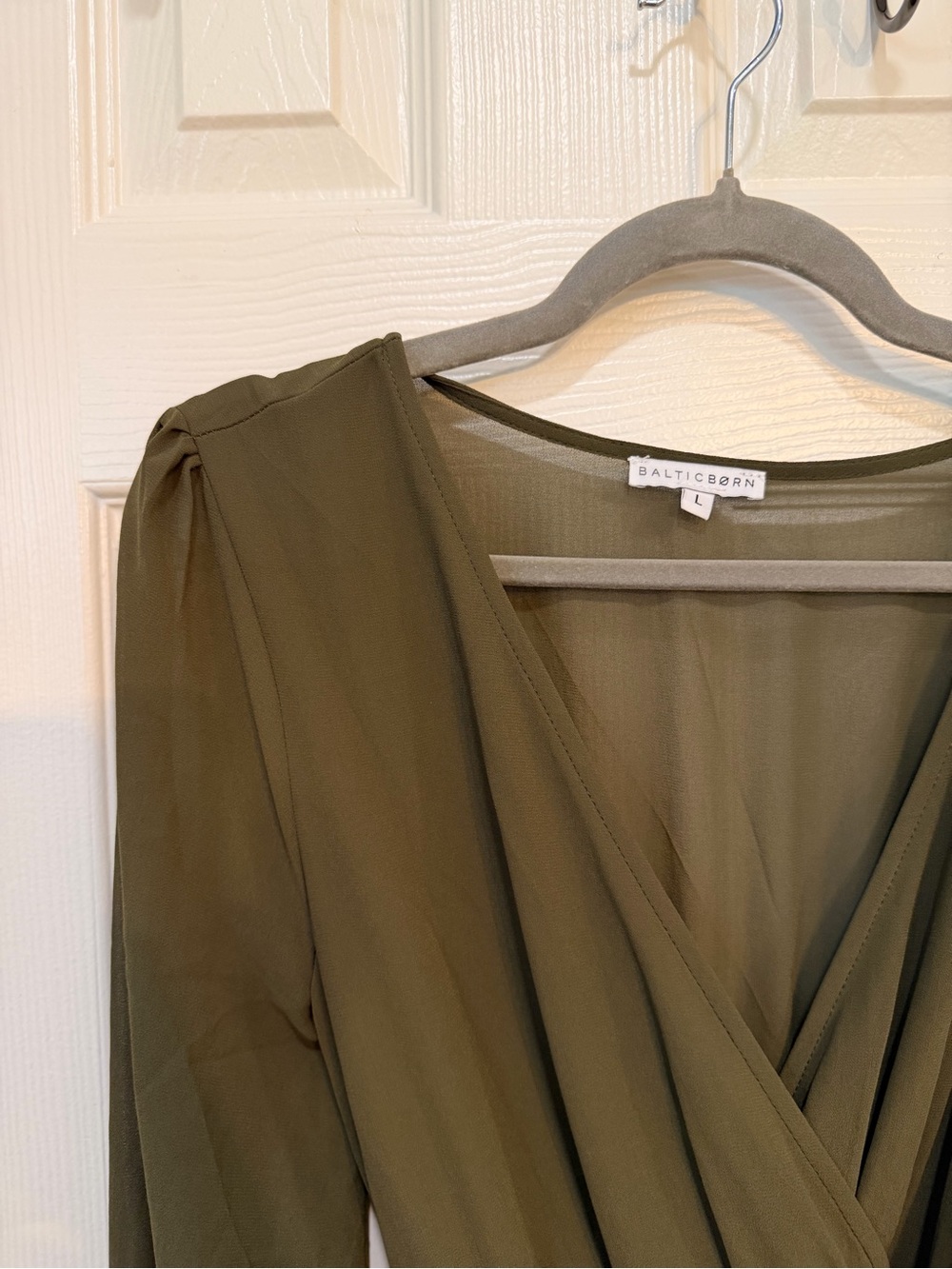 Baltic Born Olive Wrap Blouse